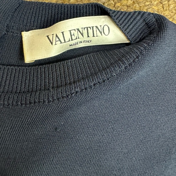 Valentino Navy Blue Knit Dress - Picture 3 of 5